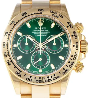 Rolex Daytona 116508 40mm Yellow gold Green