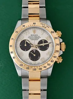 Rolex Daytona 116523 40mm Stainless steel and 18k yellow gold Black and White