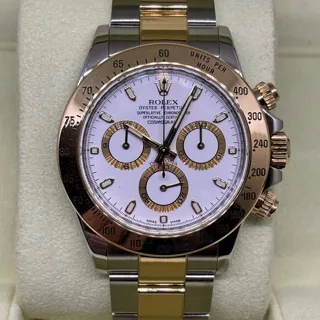 Rolex Daytona 116523 40mm Yellow gold and Stainless steel White