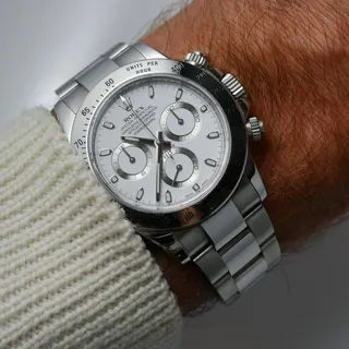 Rolex Daytona 116520 ( (1988-2015)) 40mm Stainless steel White