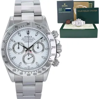 Rolex Daytona 116520 ( (1988-2015)) 40mm Stainless steel White