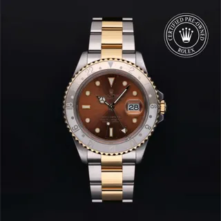 Rolex GMT-Master II 16713 40mm Yellow gold and Stainless steel Brown