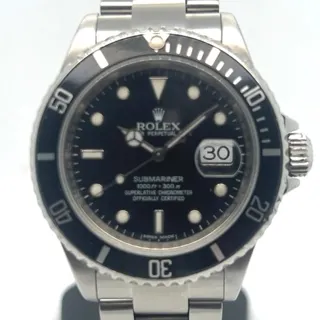 Rolex Submariner Date 16610LN ( (1990-2010)) 40mm Stainless steel Black