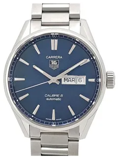 TAG Heuer Carrera Calibre 5 WAR201E.BA0723 41mm Stainless steel Blue