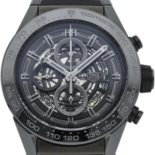 TAG Heuer Carrera Calibre HEUER 01 CAR2A90.FT6071 45mm Ceramic and Titanium and Stainless steel Skeletonized