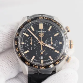 TAG Heuer Carrera CBN2A5A.FC6481 44mm Ceramic and Yellow gold and Stainless steel Black