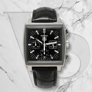 TAG Heuer Monaco CW2111-0 38mm Stainless steel Black