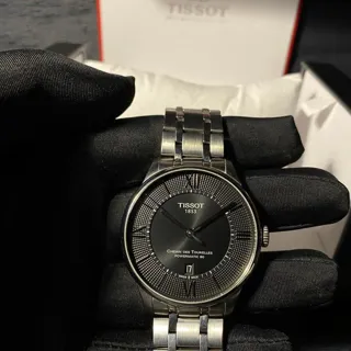 Tissot Chemin de Tourelles T099.407.11.058.00 42mm Stainless steel Black