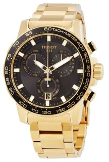 Tissot T-Sport T125.617.33.051.01 45.5mm Yellow gold and Stainless steel Black