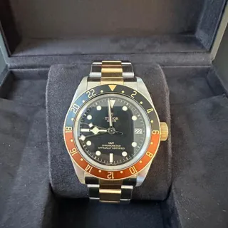 Tudor Black Bay GMT 79833MN 41mm Yellow gold and Stainless steel Black