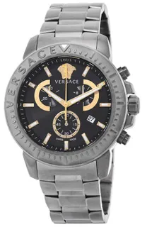 Versace New Chrono VE2E00621 45mm Stainless steel Black