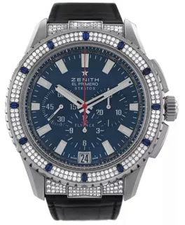 Zenith El Primero Stratos Flyback 16.2063.405 23mm Stainless steel Blue