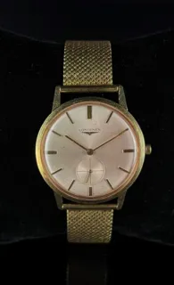 Longines 34mm 18k yellow gold Champagne