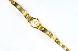 Longines 15mm 18k yellow gold Cream