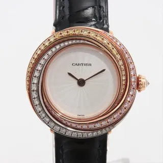 Cartier Trinity WG200541 27mm Rose gold Silver