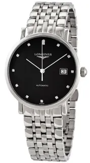 Longines Elegant L4.810.4.57.6 Stainless steel Black