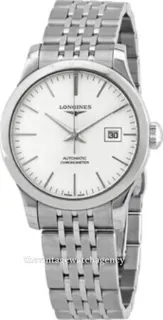 Longines Record L23214726 30mm Brushed/polished steel Silver