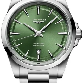 Longines Conquest L38304026 Stainless steel Green