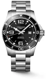 Longines HydroConquest L3.841.4.56.6 44mm Stainless steel Black