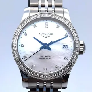 Longines Record L2.320.0.87.6 26mm Stainless steel White