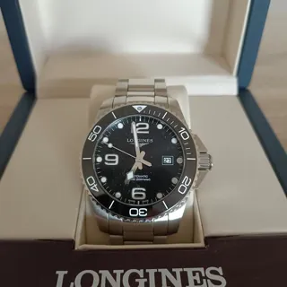 Longines HydroConquest L3.782.4.56.6 43mm Stainless steel Black