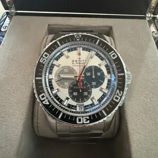 Zenith El Primero Stratos Flyback 03.2060.4057/69.M2060 45.5mm Stainless steel Silver