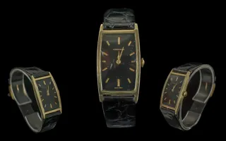 Longines 14k Gold Black