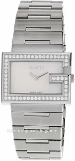 Gucci YA100510 32mm Brushed/polished steel White