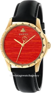 Gucci G-Timeless YA126464 gold toned steel Red