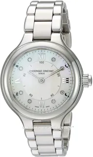 Frédérique Constant Horological Smartwatch FC-281WHD3ER6B Brushed/polished steel Silver Mother of pearl