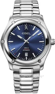 Ebel 1911 1216615 42mm brushed/polished steel blue