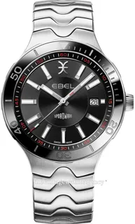 Ebel Sportwave 1216673 41mm brushed/polished steel Black