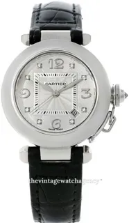 Cartier Pasha WJ11902G 18k white gold Silver