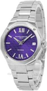 Baume & Mercier Riviera M0A10728 brushed/polished steel purple