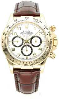 Rolex Daytona 16518 40mm 18k yellow gold White