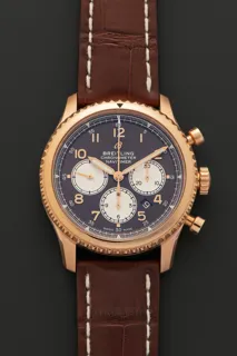 Breitling Navitimer 8B01 43mm 18k rose gold Brown