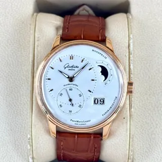 Glashütte Pano 1-90-02-45-35-62 40mm Red gold Silver