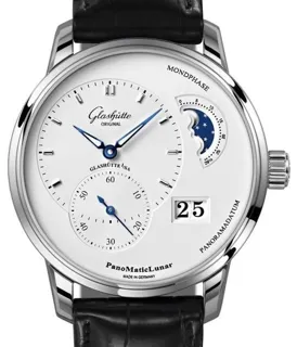 Glashütte PanoMaticLunar 1-90-02-42-32-05 40mm Stainless steel Silver