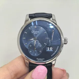 Glashütte PanoMaticLunar 1-90-02-46-32-35 40mm Stainless steel Blue