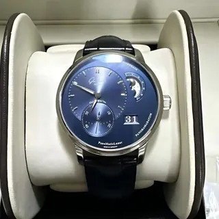 Glashütte PanoMaticLunar 1-90-02-46-32-35 40mm Stainless steel Blue