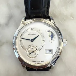 Glashütte PanoMaticLunar 90-02-02-02-04 39mm Stainless steel Silver