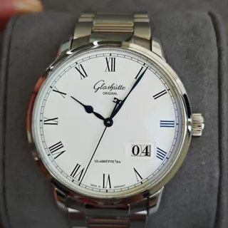 Glashütte Senator 100-03-32-42-14 40mm Stainless steel Silver