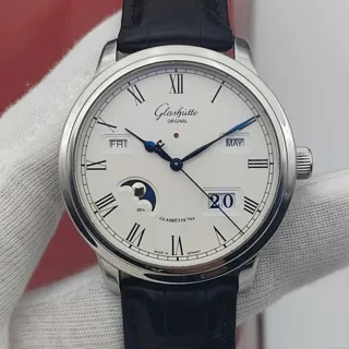 Glashütte Senator Perpetual Calendar 100-02-22-12-05 42mm Stainless steel Silver