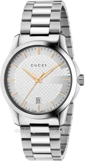 Gucci G-Timeless YA126442 38mm brushed/polished steel Silver