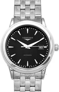 Longines Flagship L49844596 40mm Brushed/polished steel Black