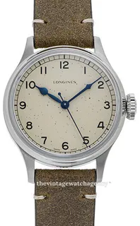 Longines Heritage L28194932 38.5mm brushed/polished steel beige