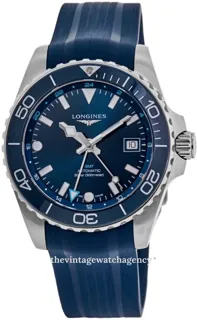 Longines HydroConquest L3.890.4.96.9 43mm brushed/polished steel blue