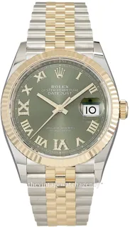 Rolex Datejust 126233-0025 Yellow gold and Stainless steel Green