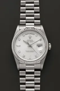 Rolex Day-Date 18239 18k white gold Silver