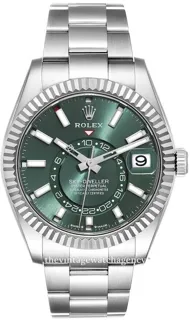 Rolex Sky-Dweller 336934-0001 White gold and Stainless steel Green